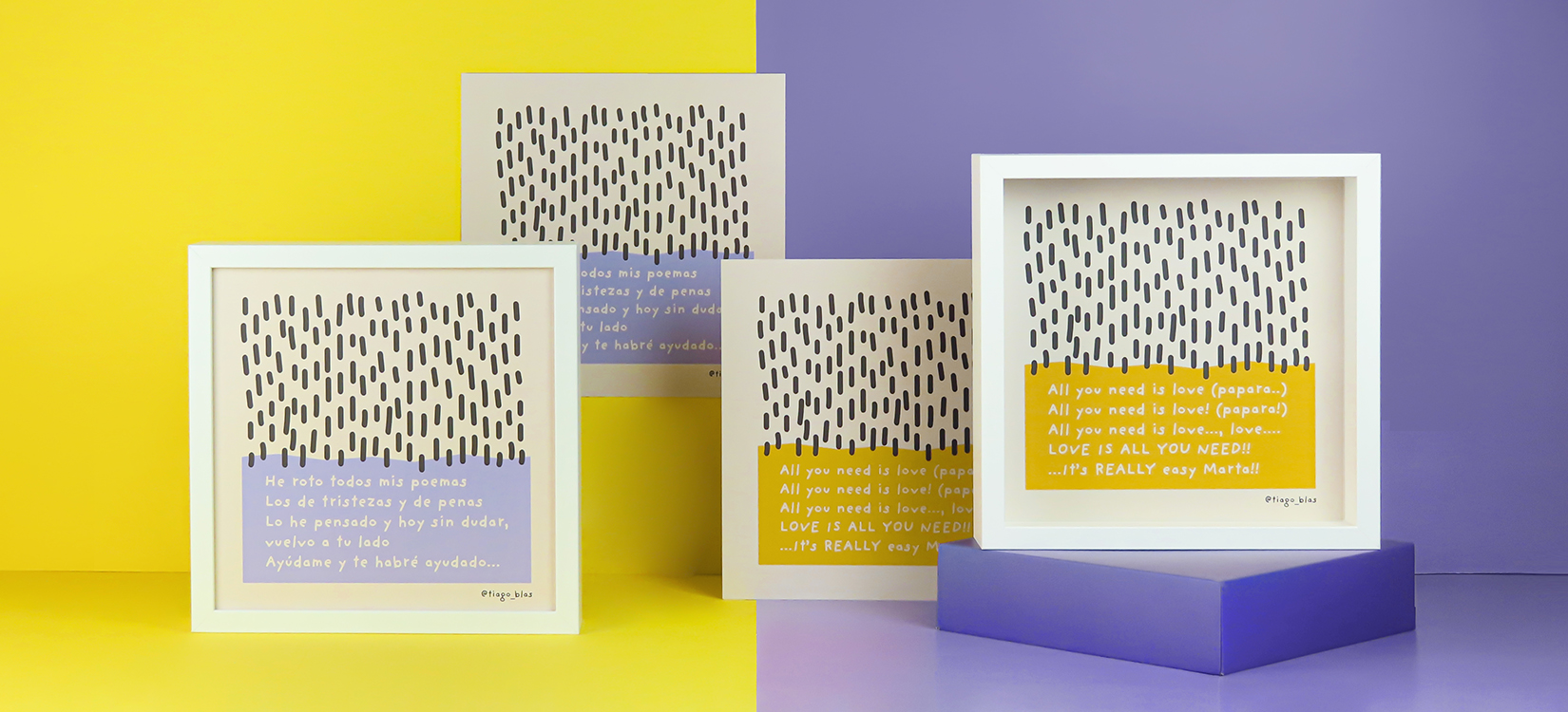 Láminas personalizadas con dato variable para el texto y el color.