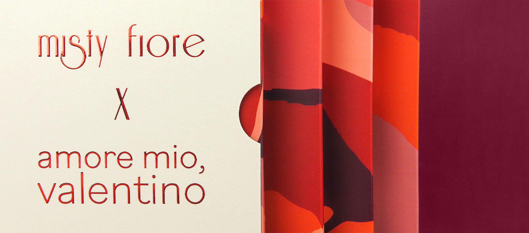 Estuche de San Valentín con estampado digital rojo